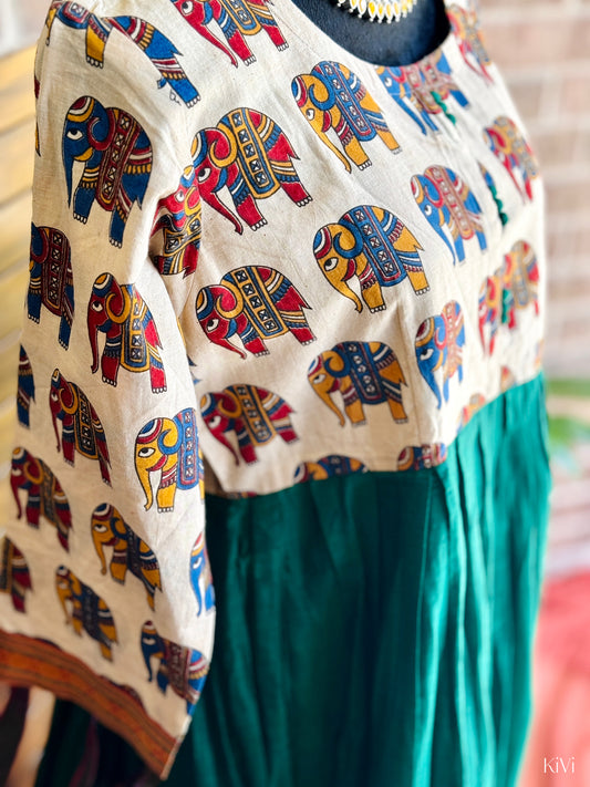 Kalamkari Long Cotton Gown