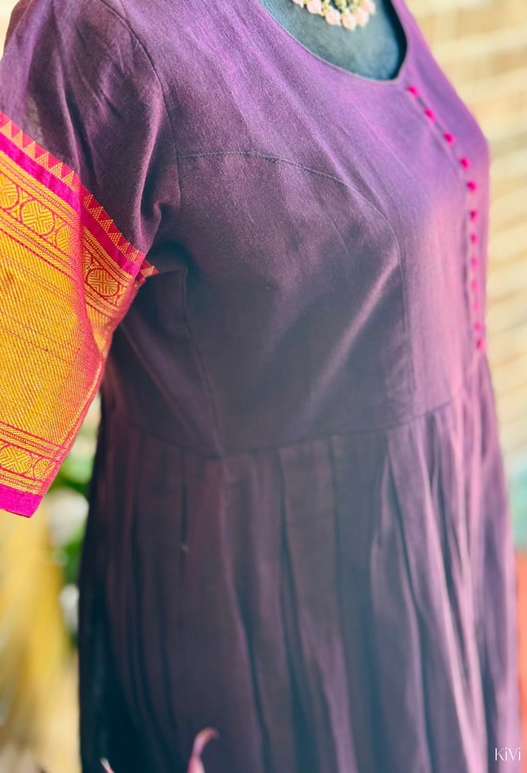 Purple Narayanpet Long dress