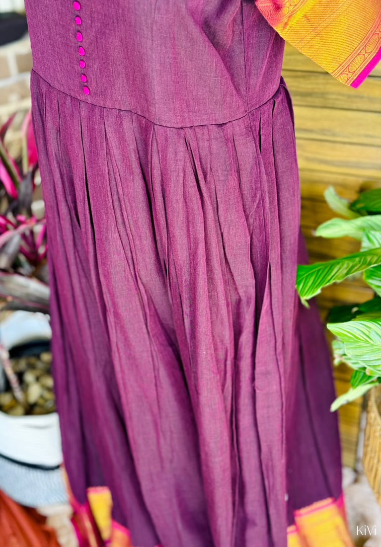 Purple Narayanpet Long dress