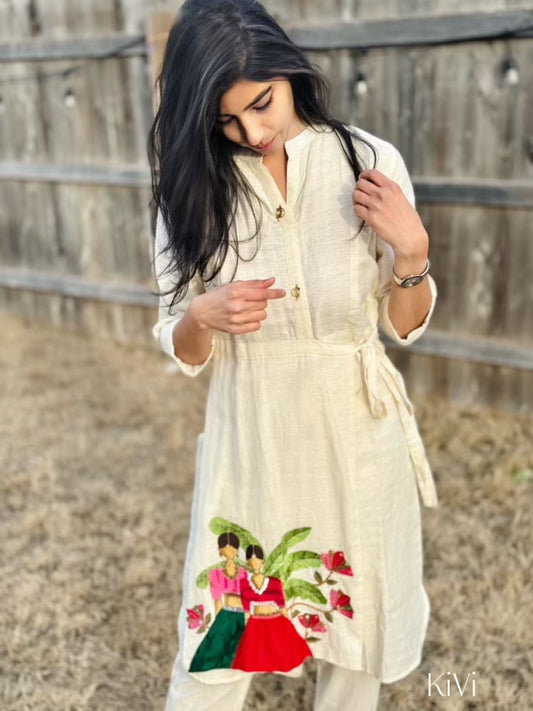 White Embroidered Co-ord set